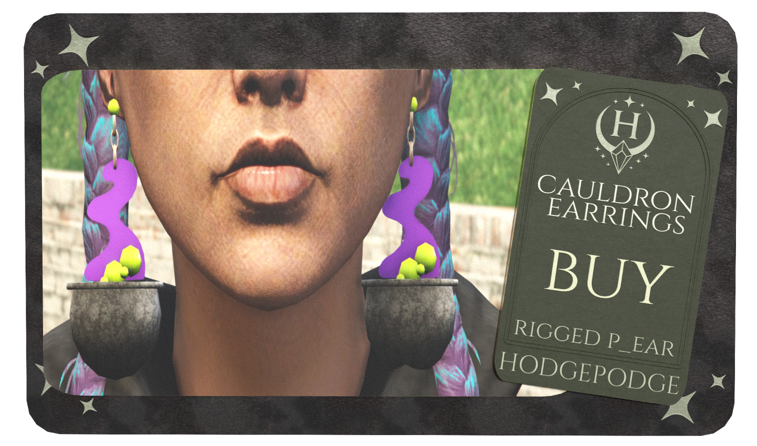 Spooky Cauldron Earrings