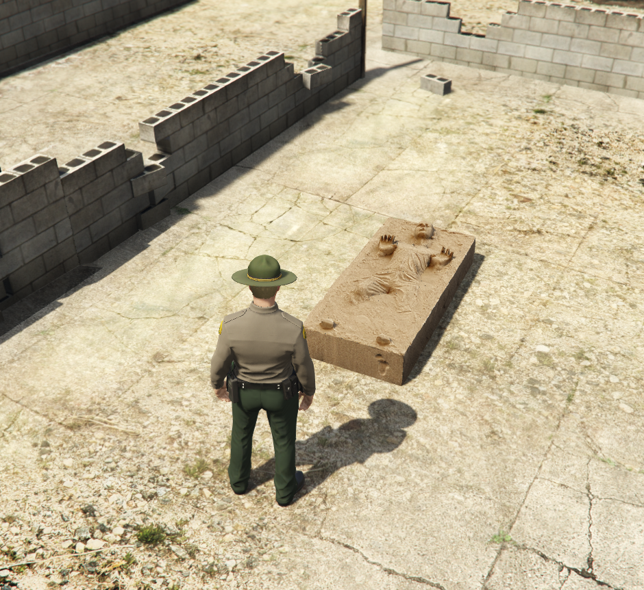 Concrete Man Prop | FiveM Ready | Dark RP / Scene Decoration