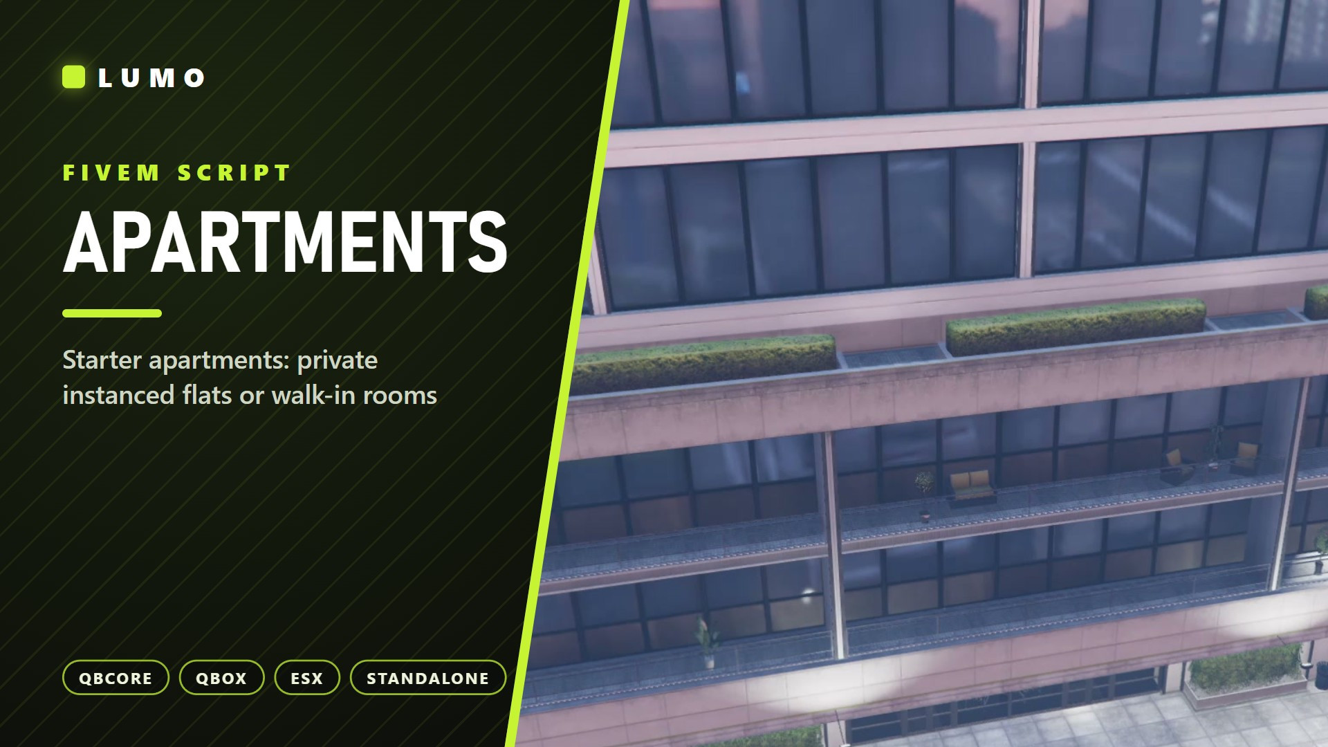 ​Lumo Apartments — Instanced & Walk-in Apartments (Escrow)