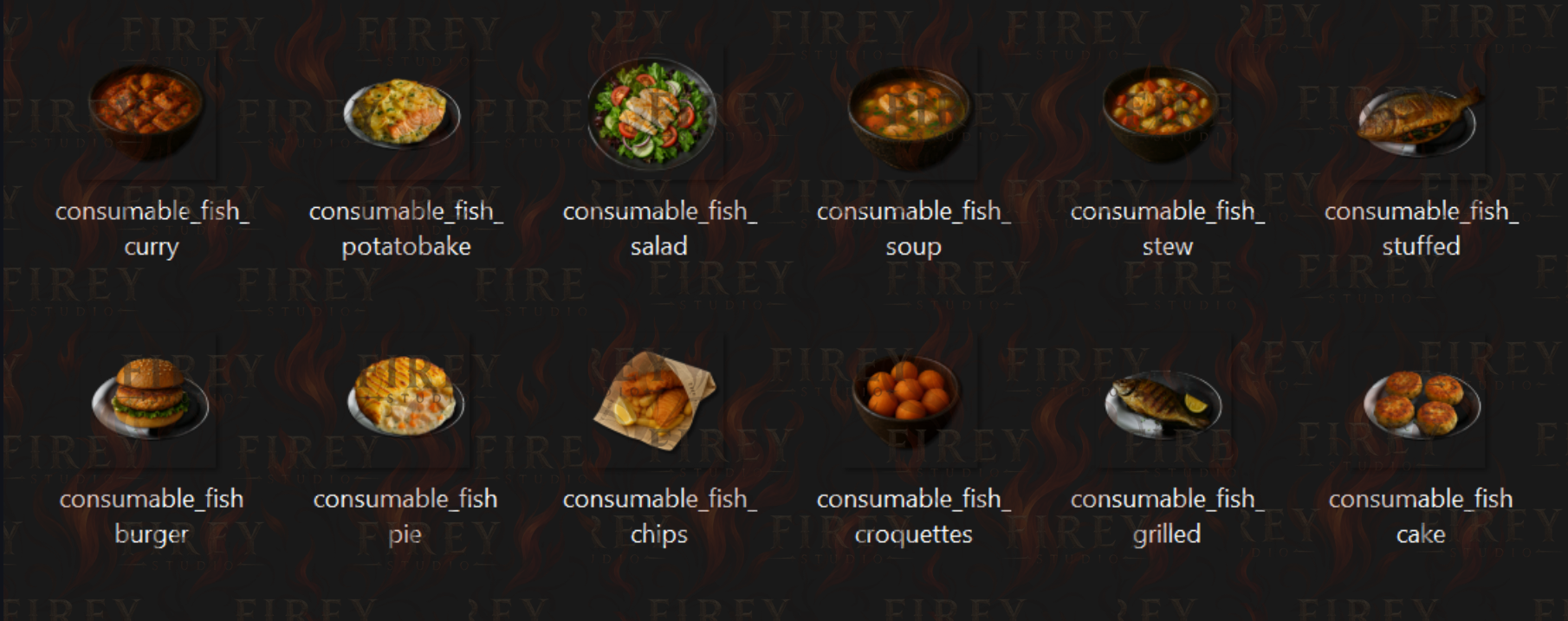 Fish Food Icons