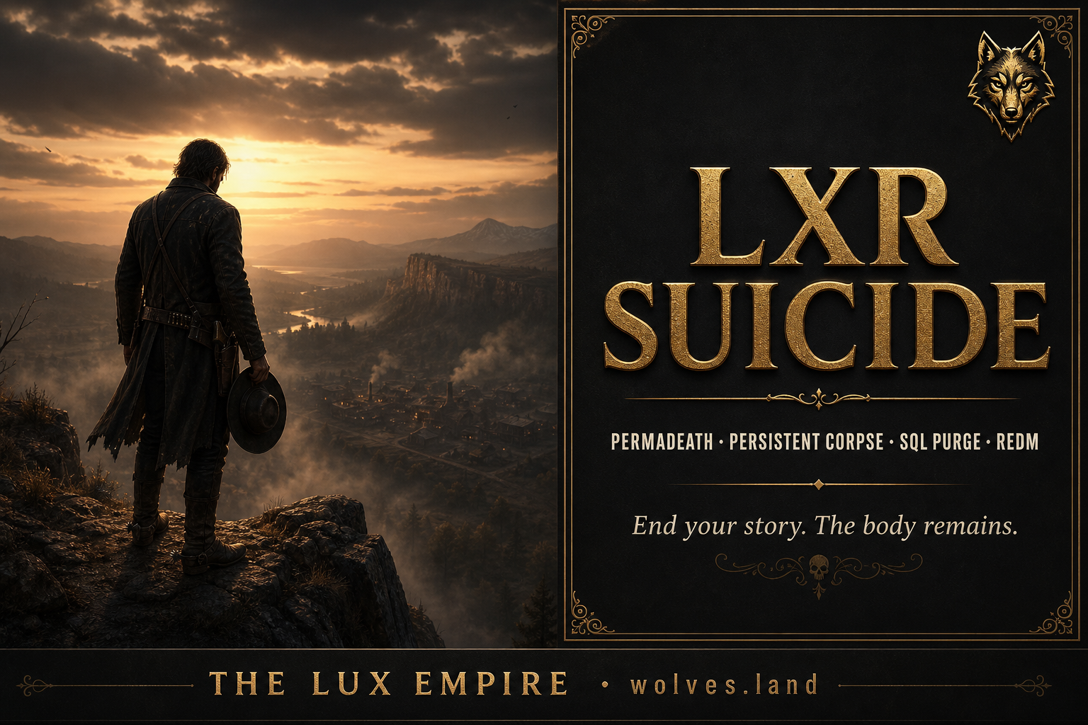 LXR Suicide — RedM Permadeath & Persistent Corpse System