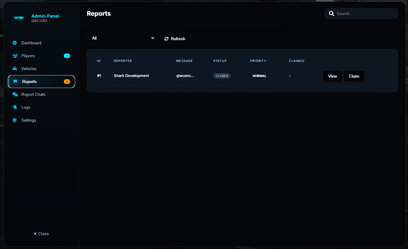 SharkDevelopment-AdminMenu