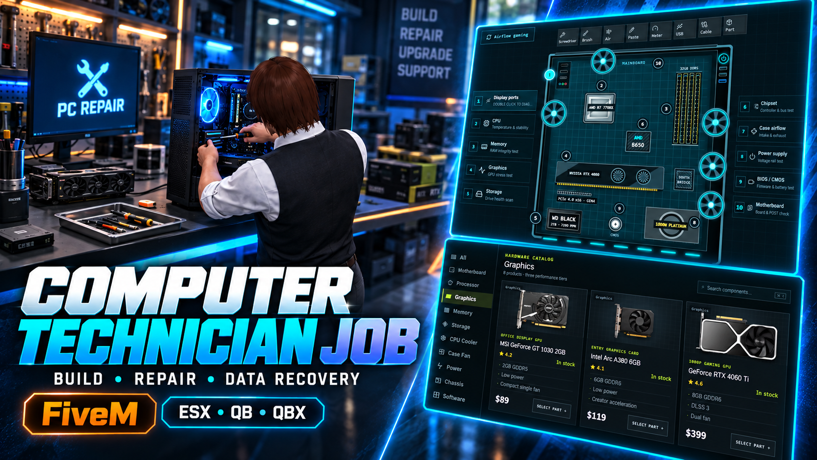 Fivem Computer Job | ESX, Qbcore, Qbox