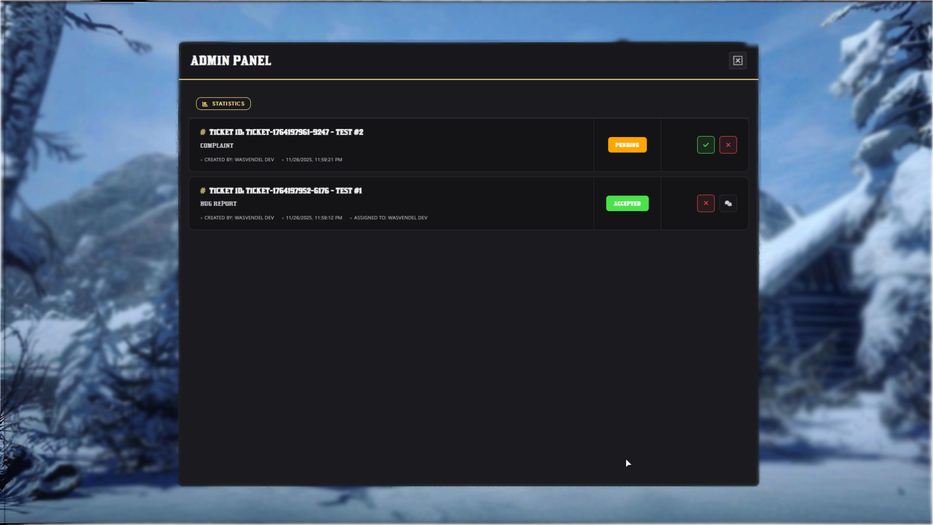 Ticket system