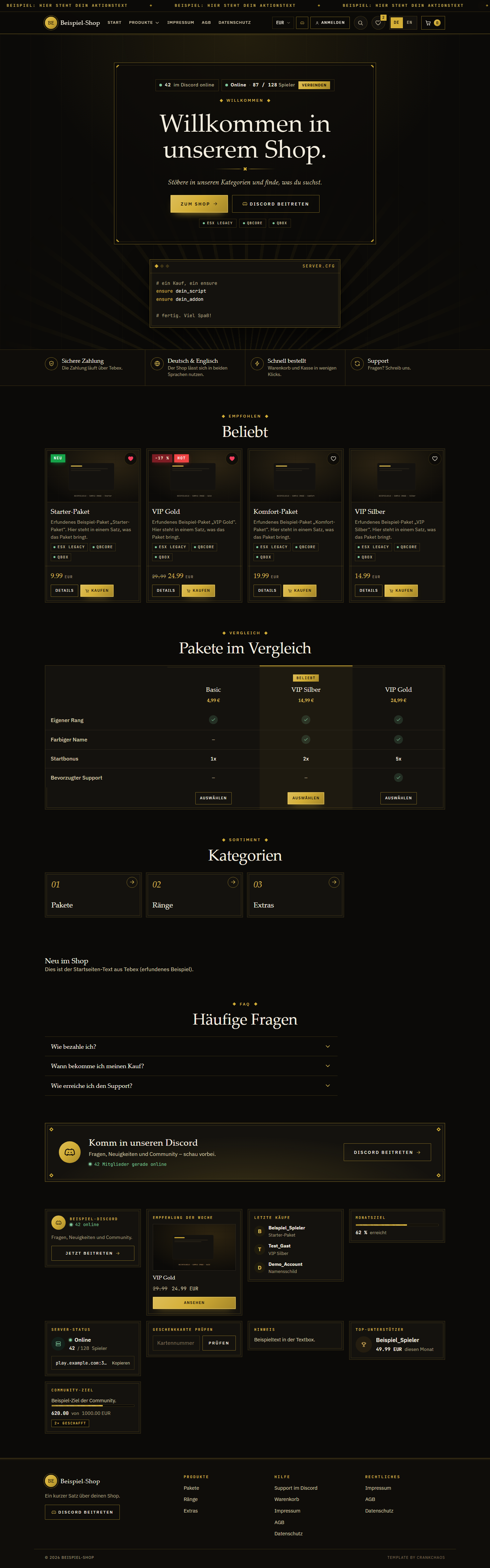 CrankChaos Tebex Template · Regal – Bild 5