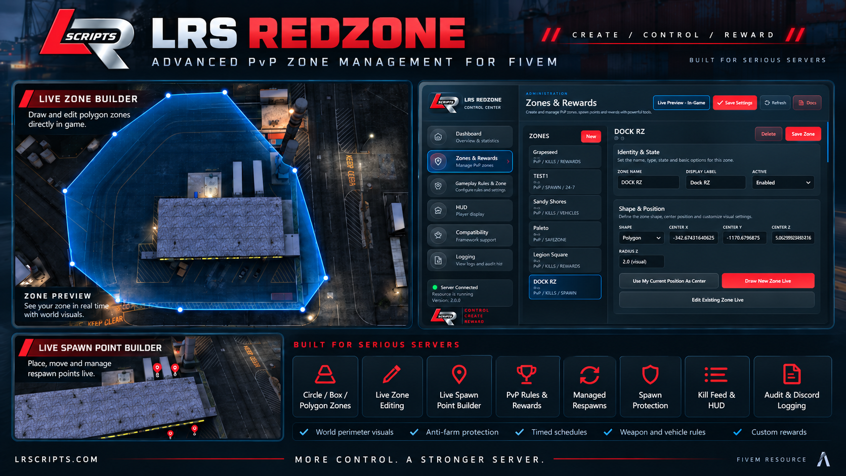 LRS Redzone | Advanced PvP Zone Management