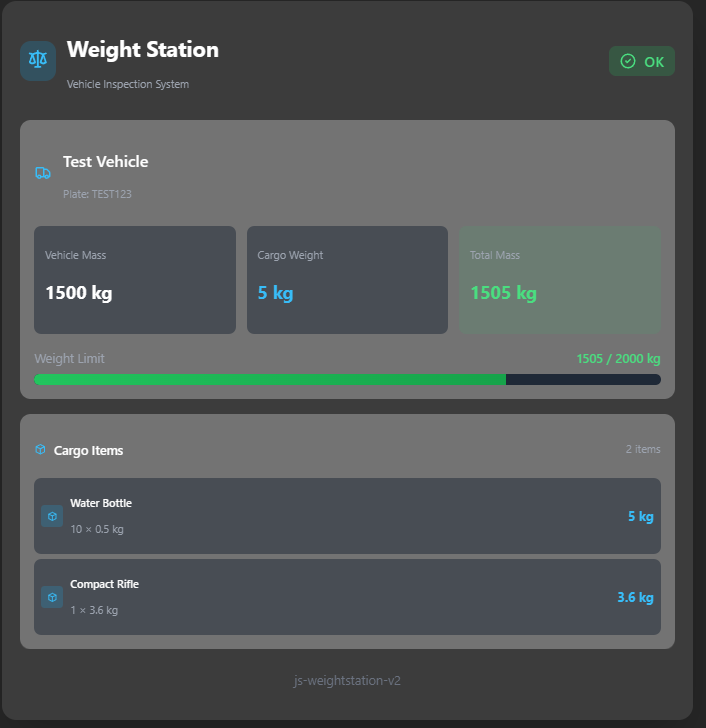 [ESX/QB] Vehicle Weigh Station V2