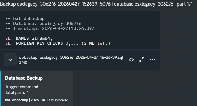 Database Backup