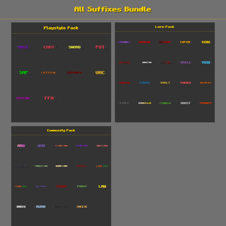 All OG Suffixes Bundle