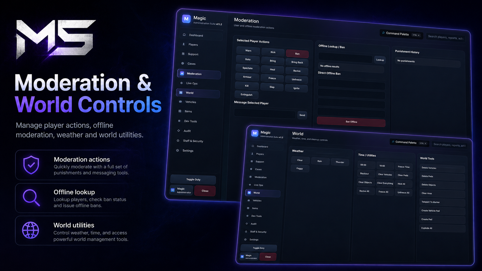 Magic Admin Menu – FiveM Admin System