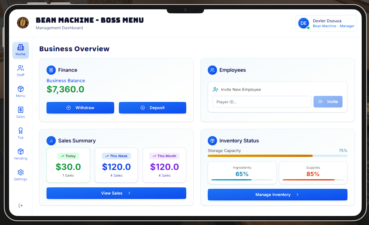 [BEAN MACHINE JOB V2] QBCORE QBOX ESX { SCRIPT}