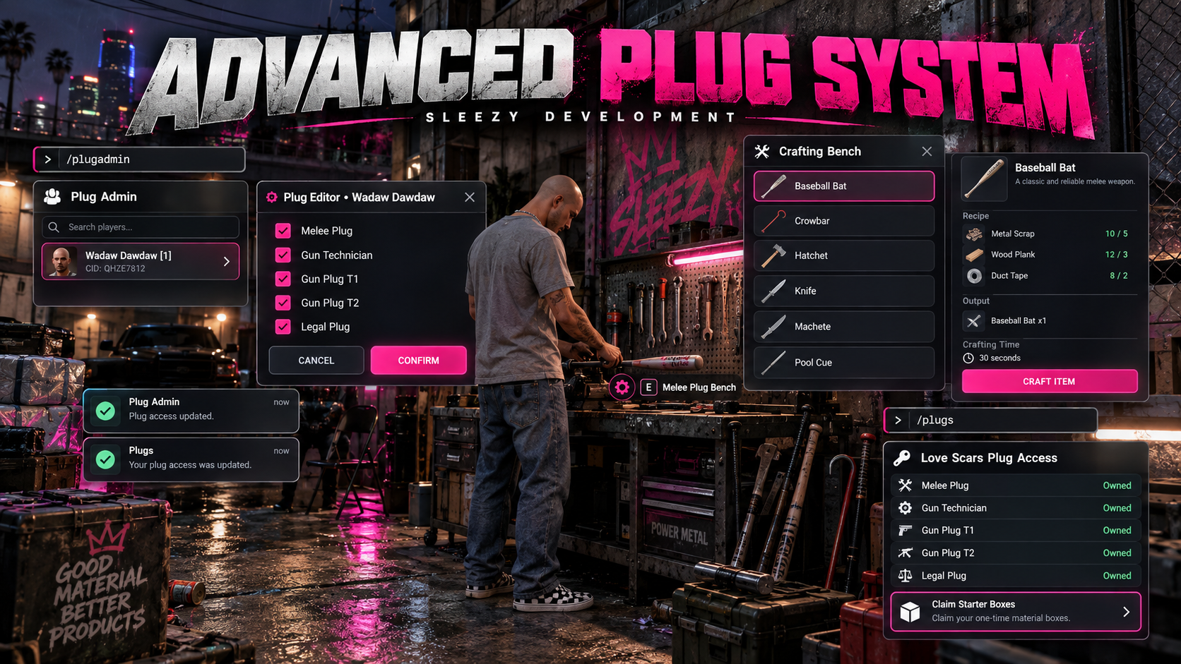 Sleezy Development • Advanced Plug System (Qbox)
