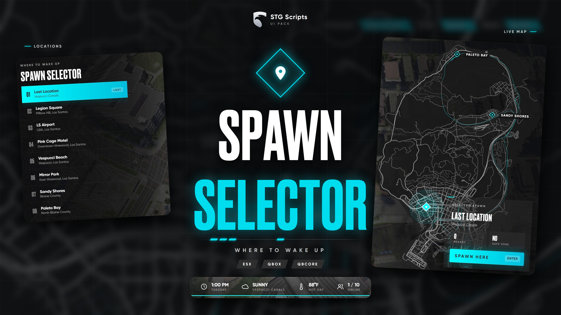 FiveM UI Pack: Spawn Selector Script