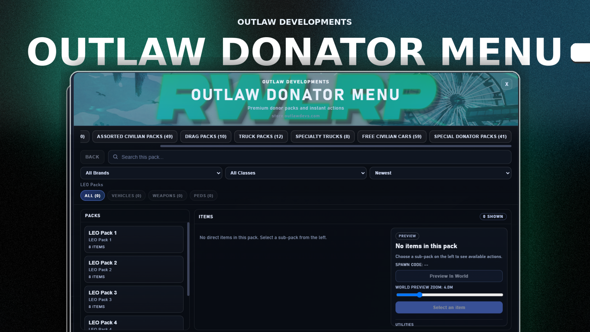 OD Donor Menu