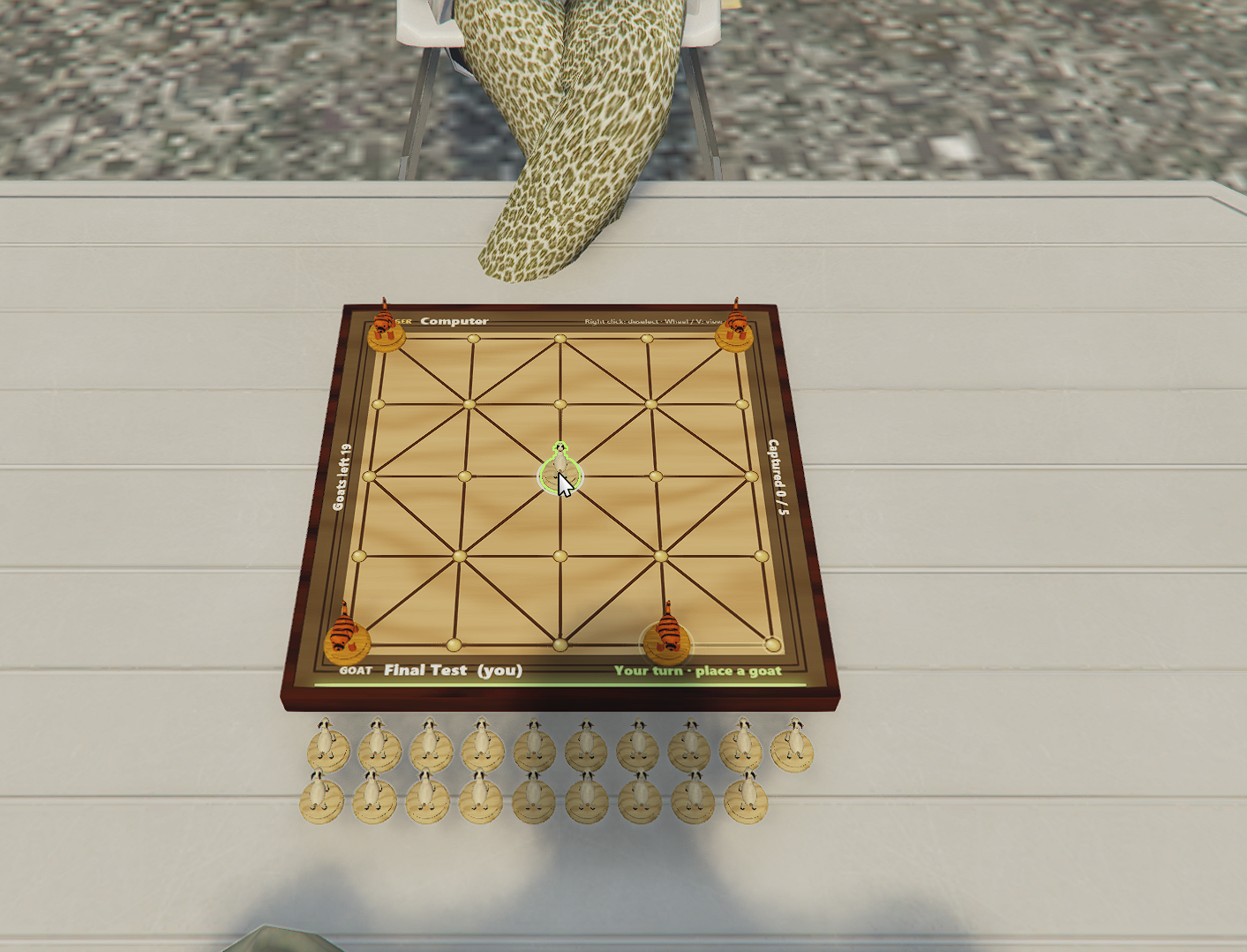 Bagh-Chal — 3D Board Game (Escrow)