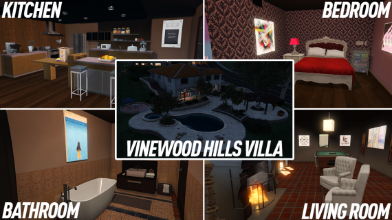 VINEWOOD HILLS VILLA HOUSE | MLO | GTA V | FIVEM