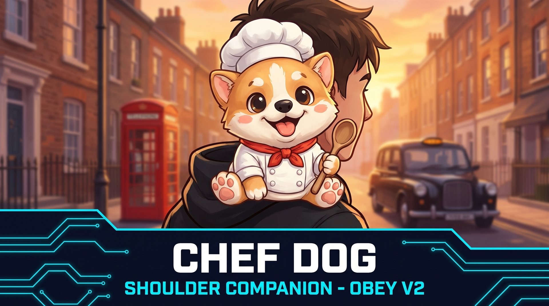 Shoulder Companion - Chef Dog