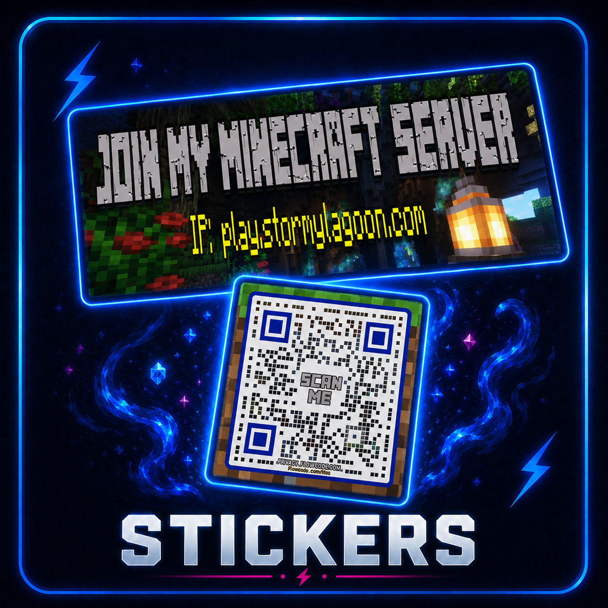 Stormy Lagoon Stickers