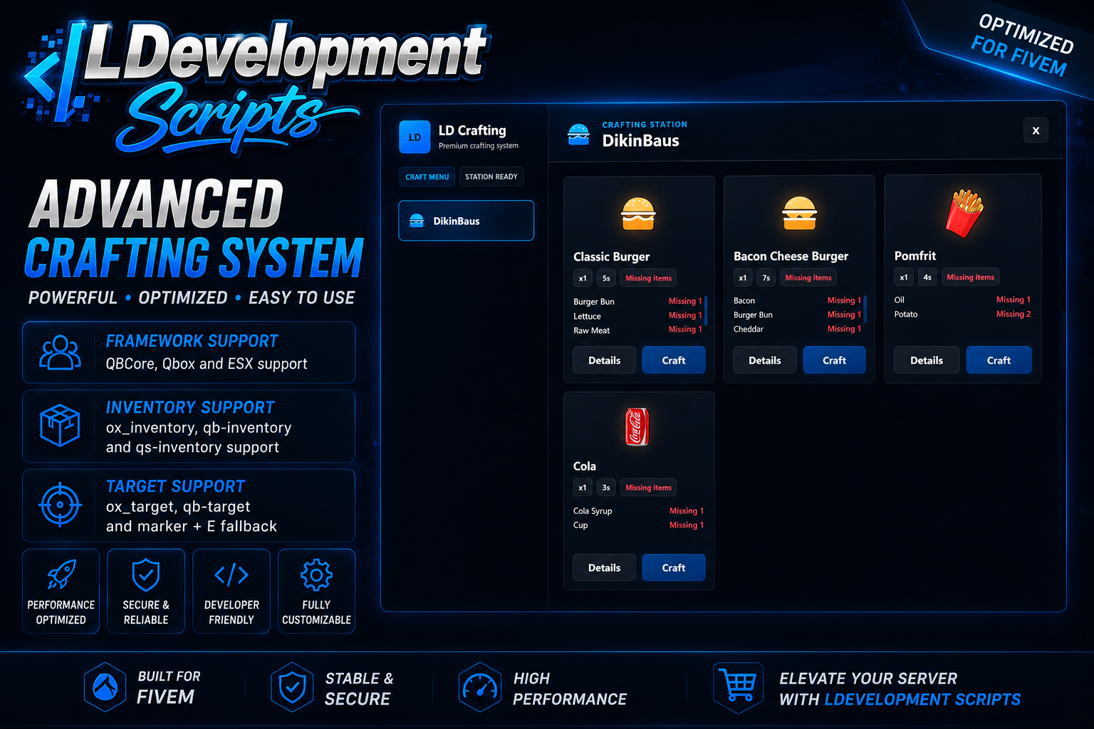 LD Crafting - Premium FiveM Crafting System