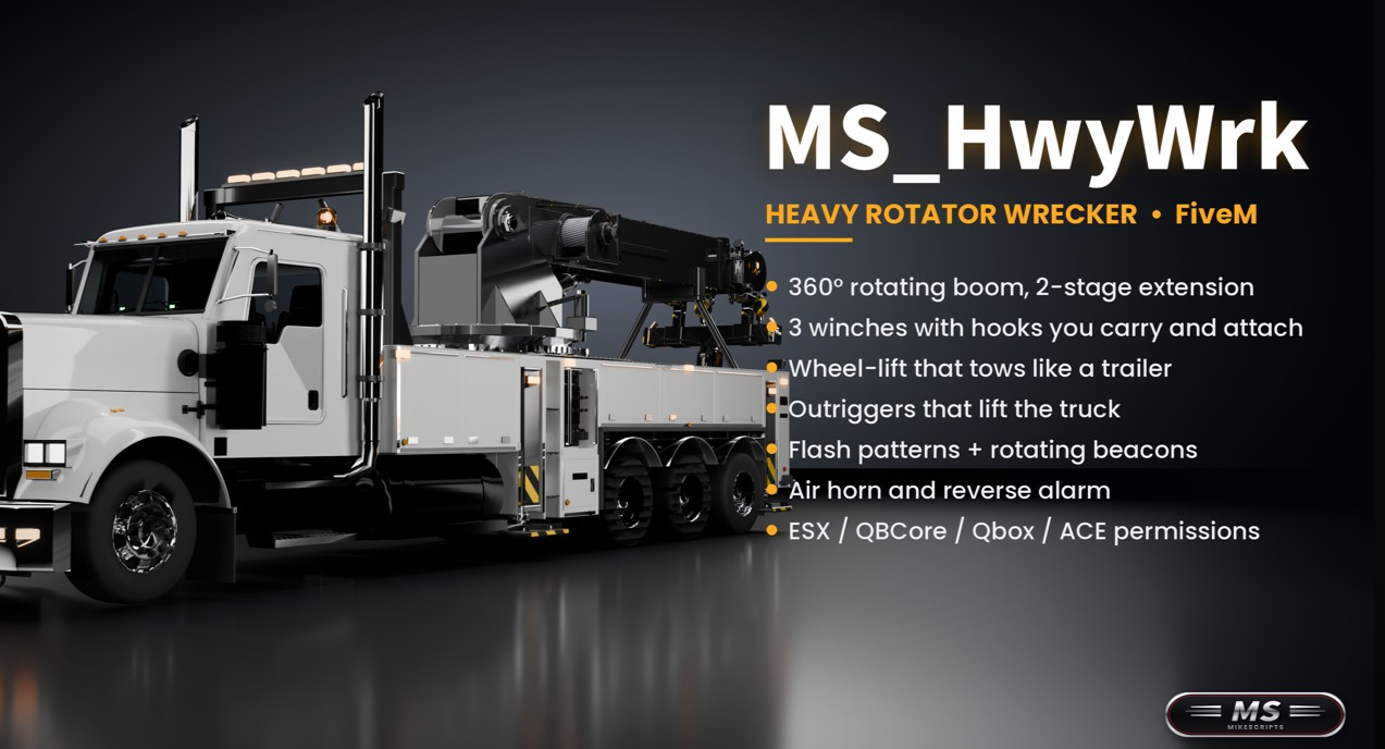 MS_HwyWrk | Heavy Rotator Wrecker for FiveM