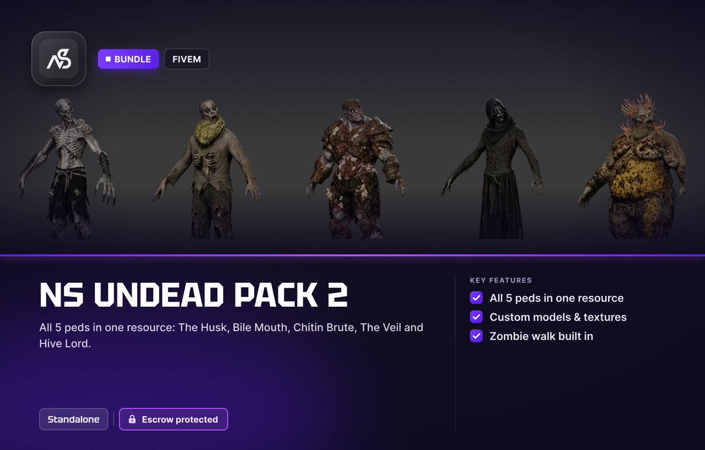 NS Undead Pack 2 - Bundle (5 peds)