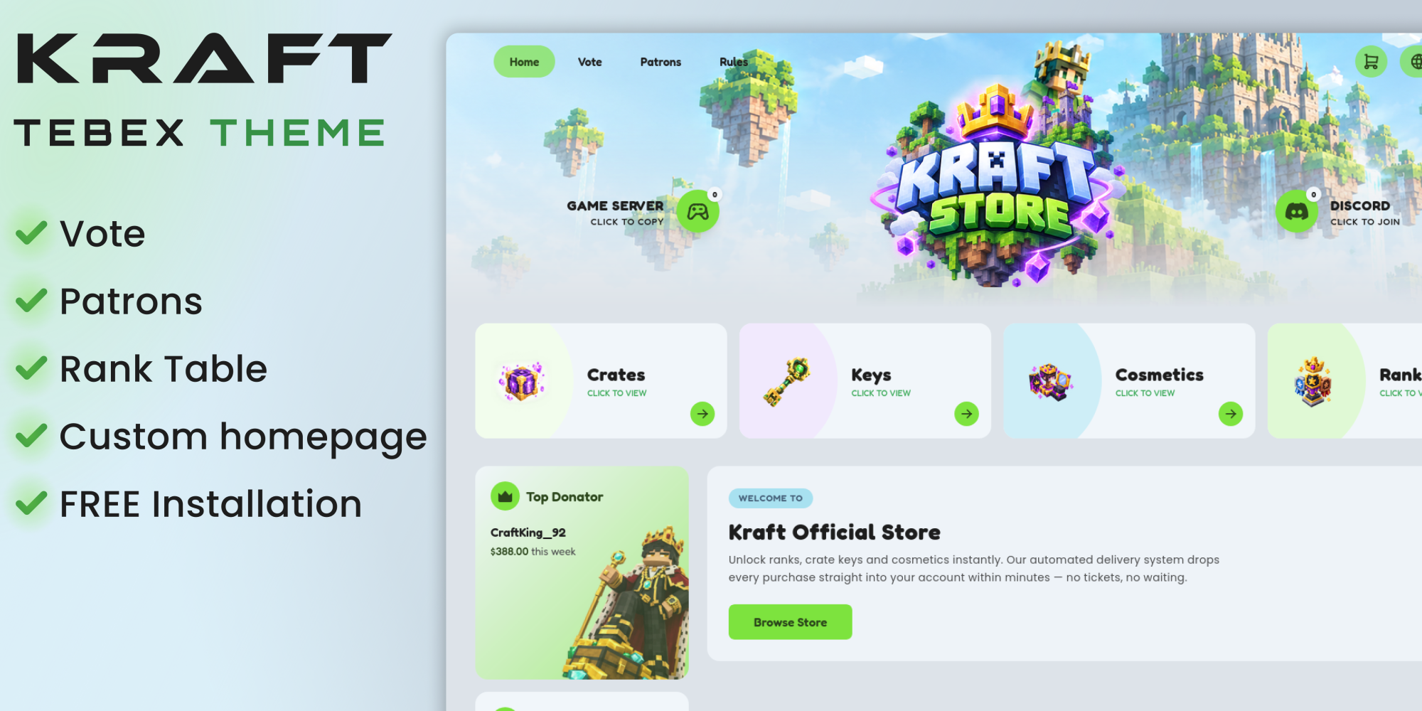 Kraft - Tebex Theme