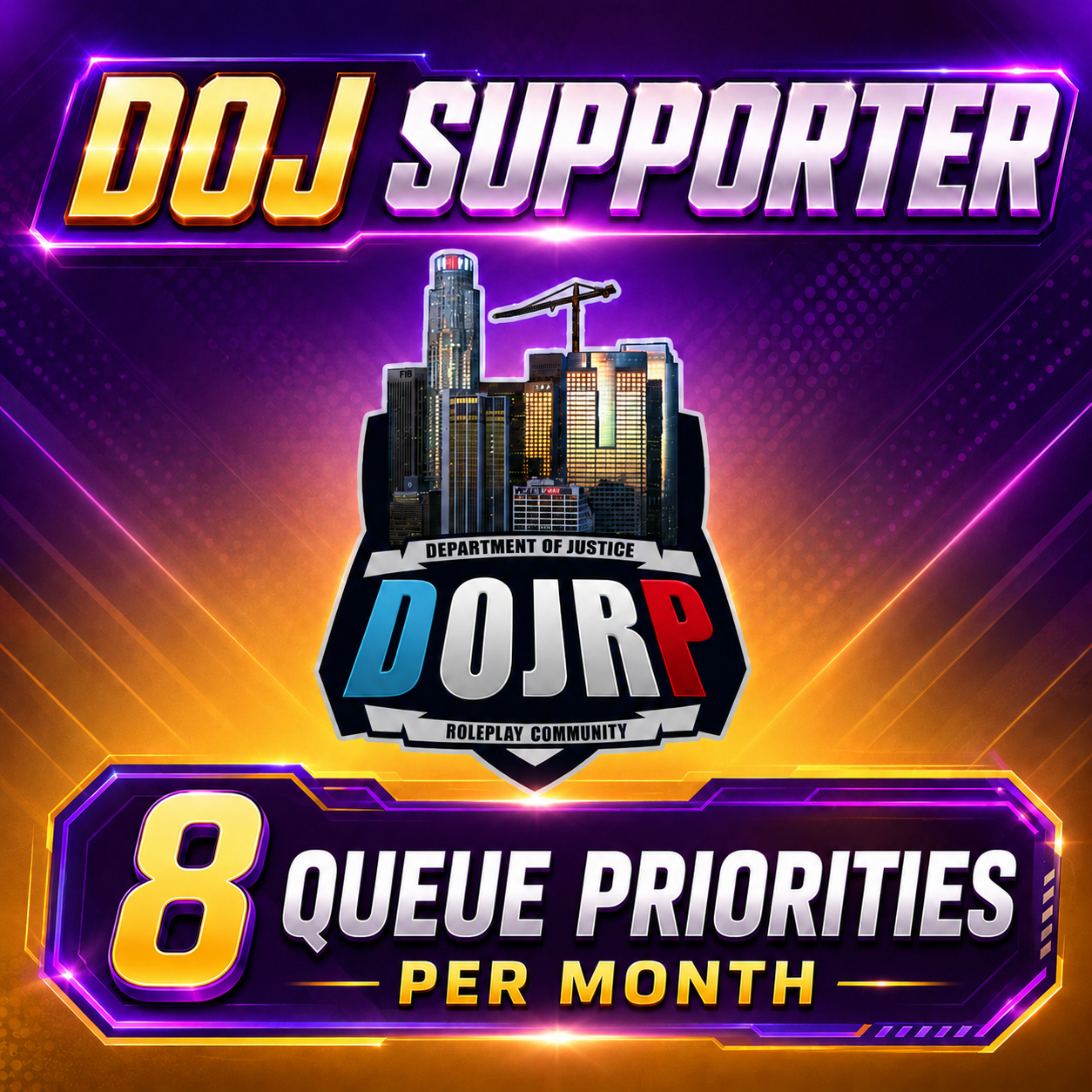 DoJRP Production Supporter Queue Priority Package (x8 per month)