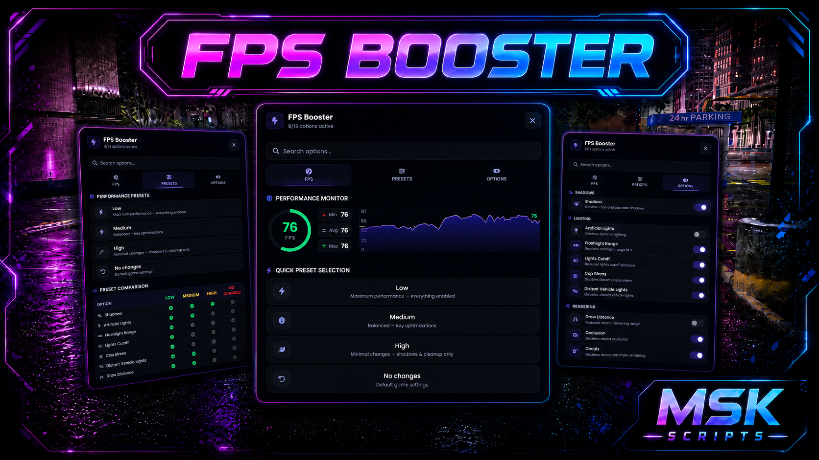 FPS Booster [ESX, QB, QBOX, STANDALONE]