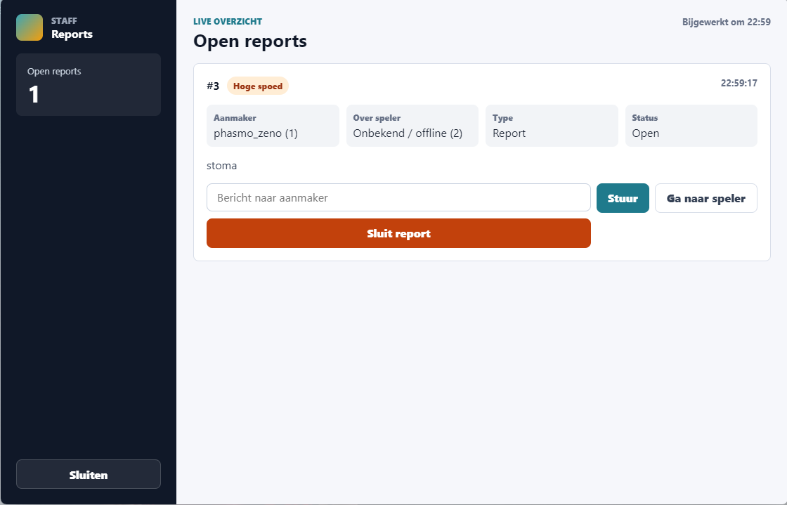 Report Systeem [BETA]