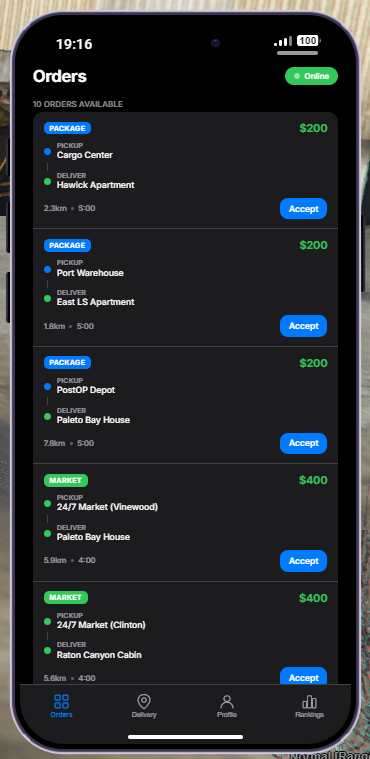 Portis Delivery — Phone-Based Courier App
