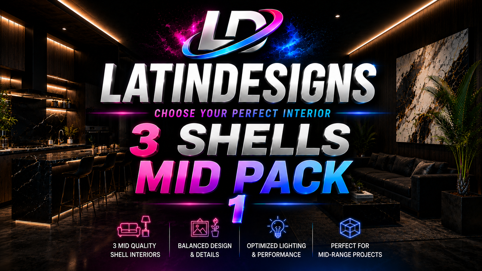 LDS SHELLS UNFURNISHED MID - PACK 1
