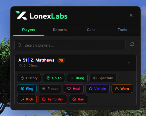 LonexStaff Game Integration