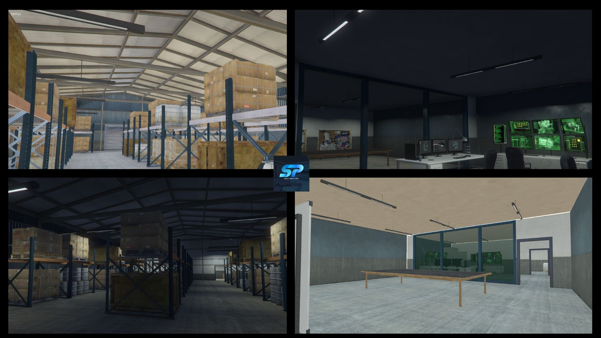 Warehouse Shell 01 Locked - For Vehicle [ Furnished + Non Furnished ]