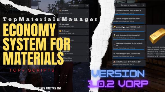 Top+ Scripts | Materials & Economy Manager System v1.0.2 VORP