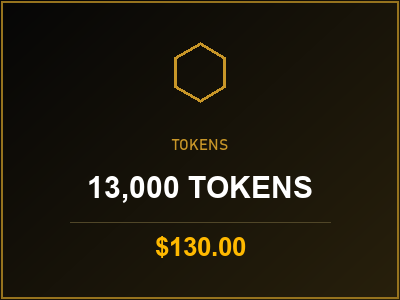 13,000 Tokens