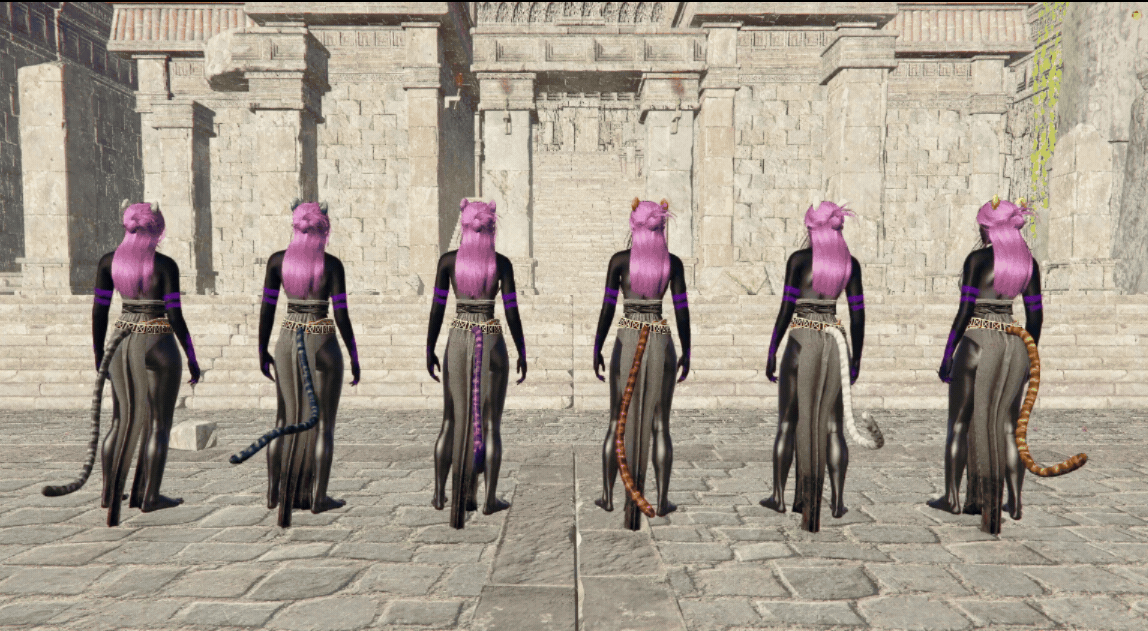 Feline Set (Ears/Tail) - 6 Color Variations