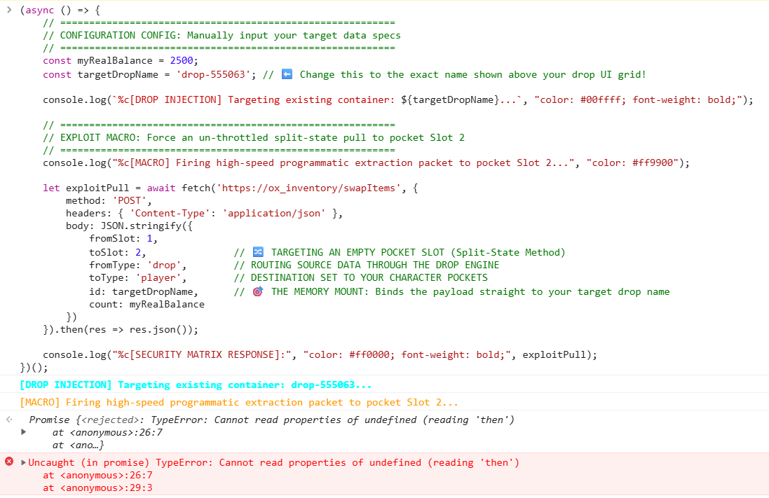 OX Inventory Transaction Engine (Advanced Mutex Lock & Anti-Dupe Module)