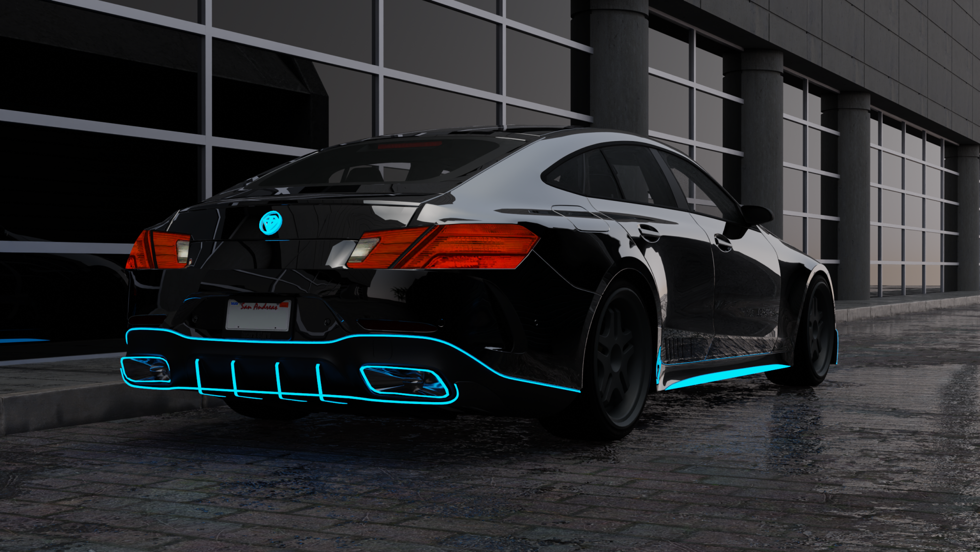 Benefactor Schafter GT Animated Lights view 2