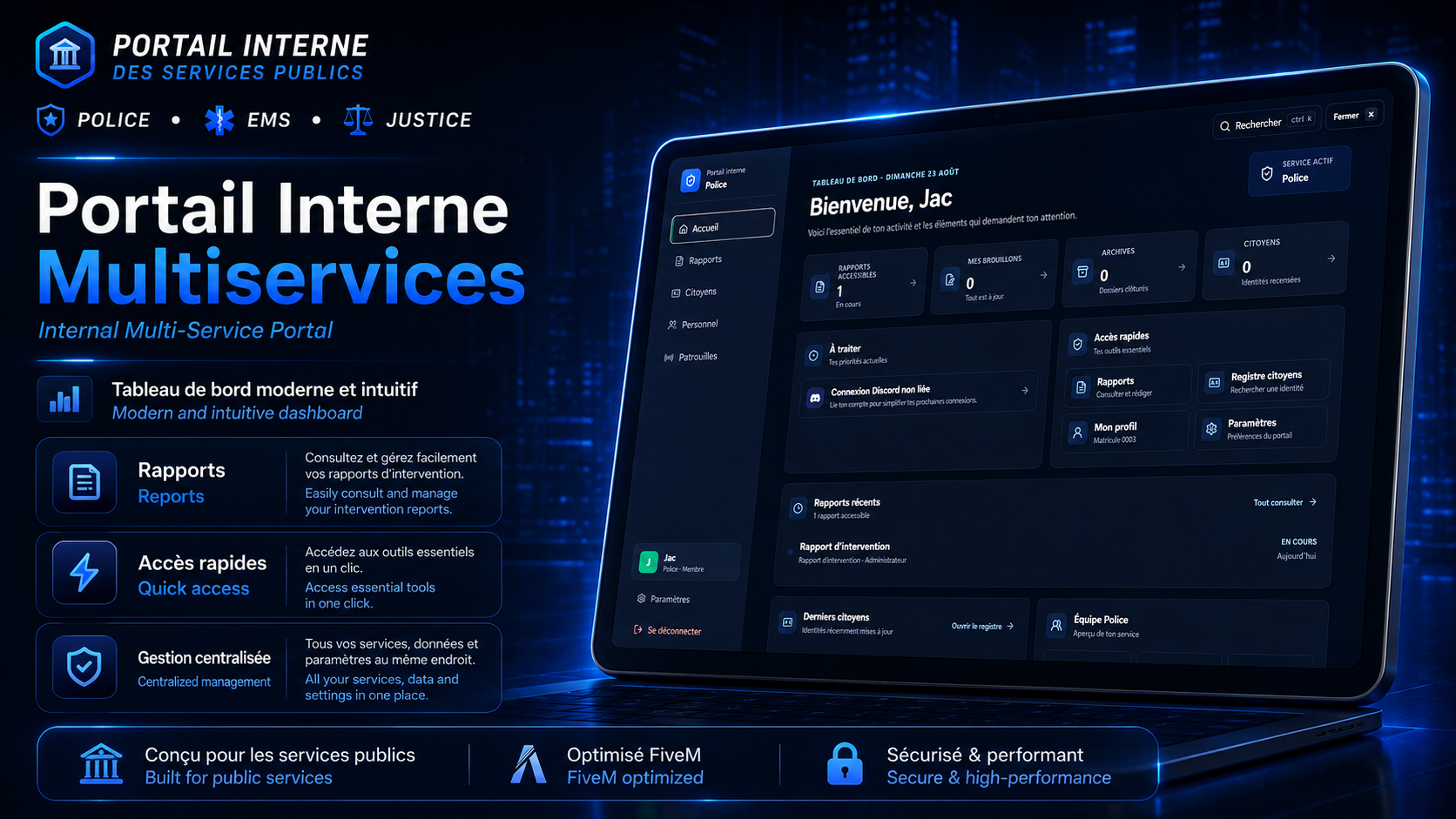 Multi-Services Portal — Abonnement mensuel