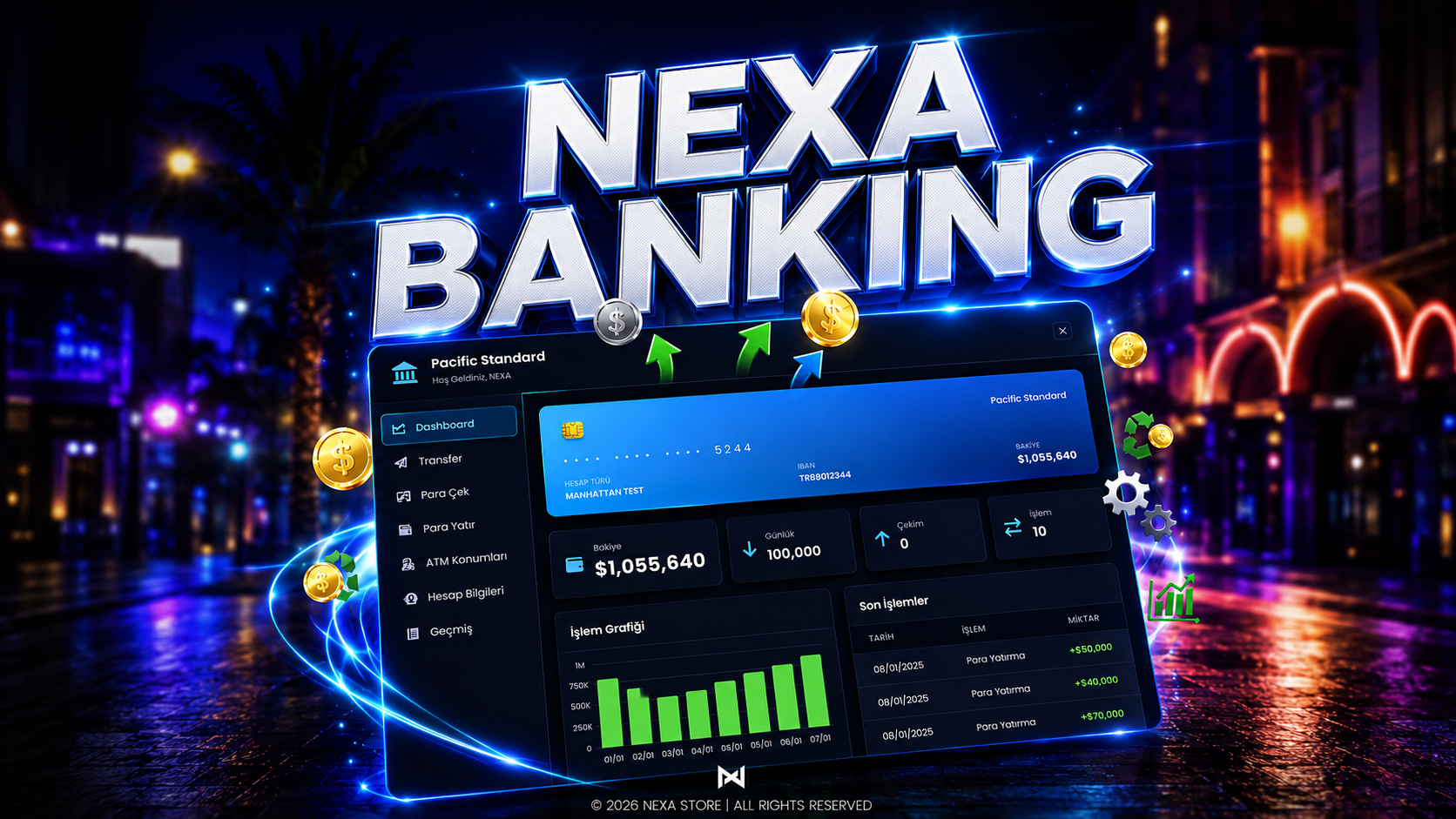 Nexa Banking | Advanced ATM Rental & Commission System interface preview