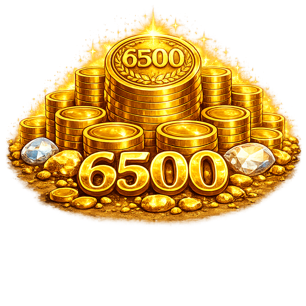 6,500 Coins (Bonus 1,500)