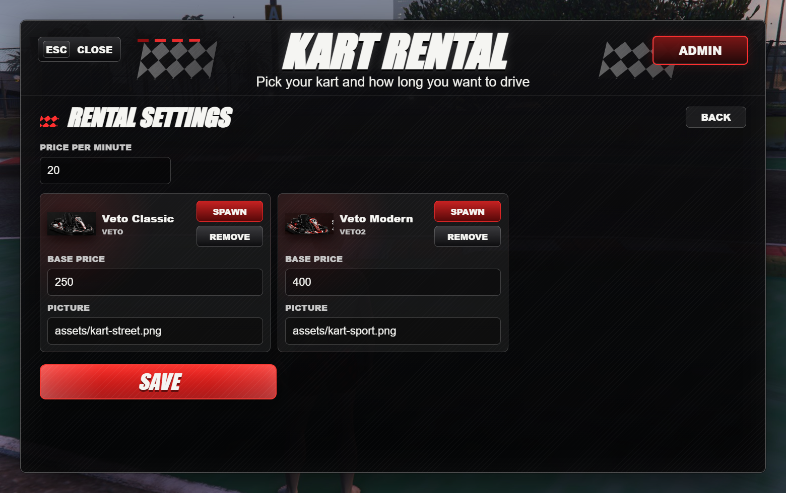 Kart Rental System
