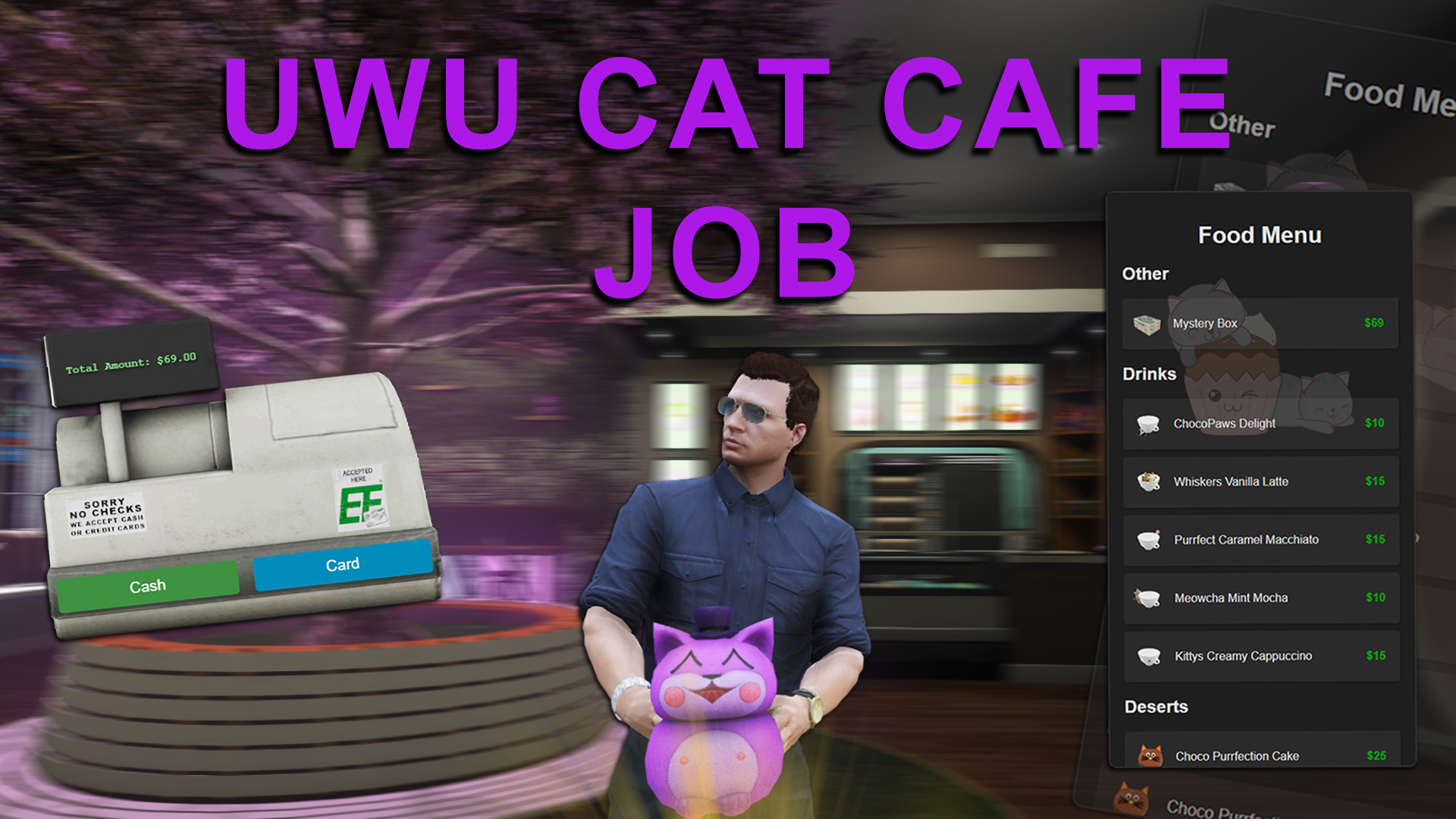 UWU Cat Cafe Job - FiveM Scripts, Scripts, Best FiveM Scripts, Best FiveM Mods, Server Scripts, Server Mods, Buy Scripts, FiveM Roleplay, FiveM Resources