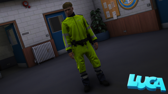 Luca Autobahnpolizeiuniform NRW, neongelb/dunkelblau