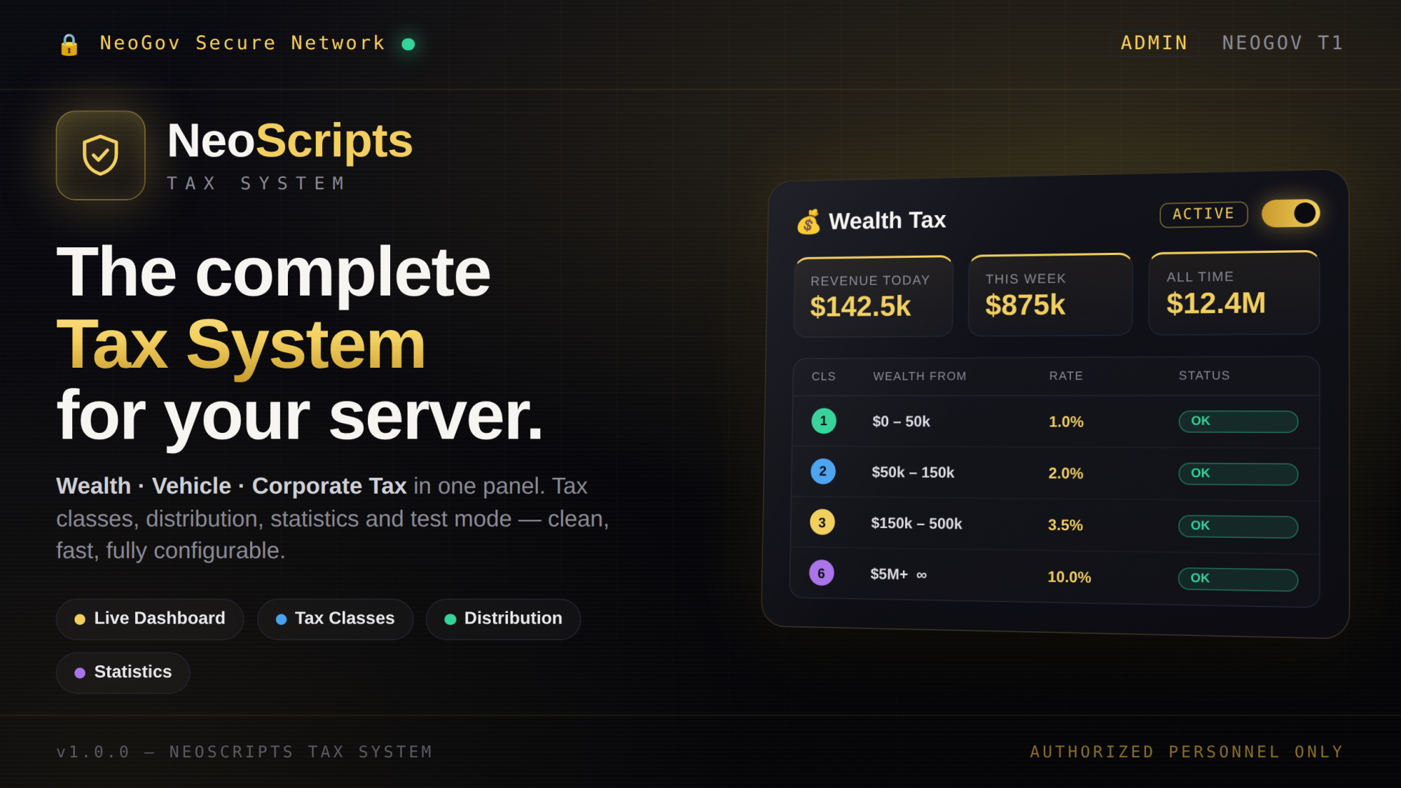NeoScripts Tax System