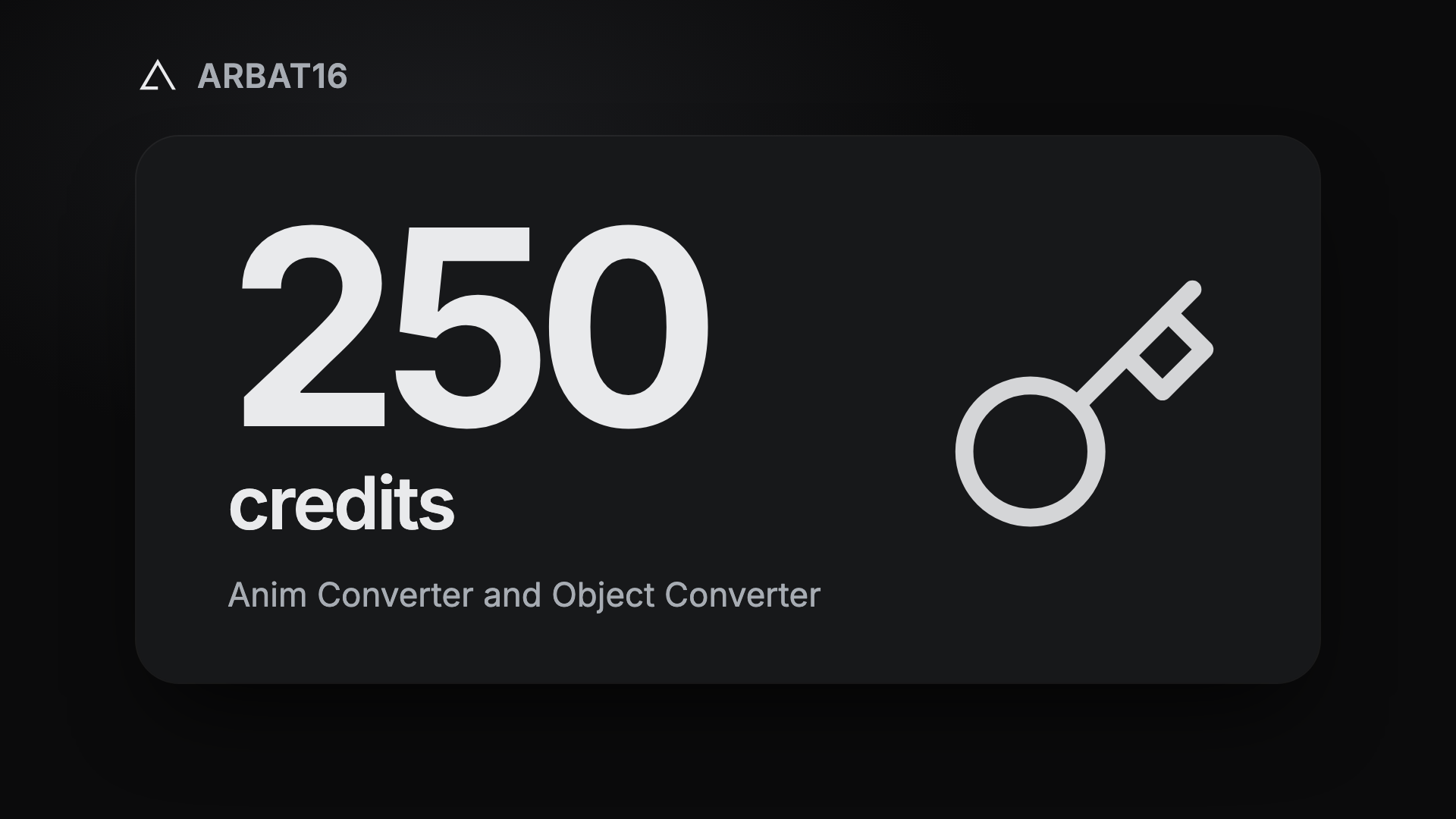 Converter Credits (250)