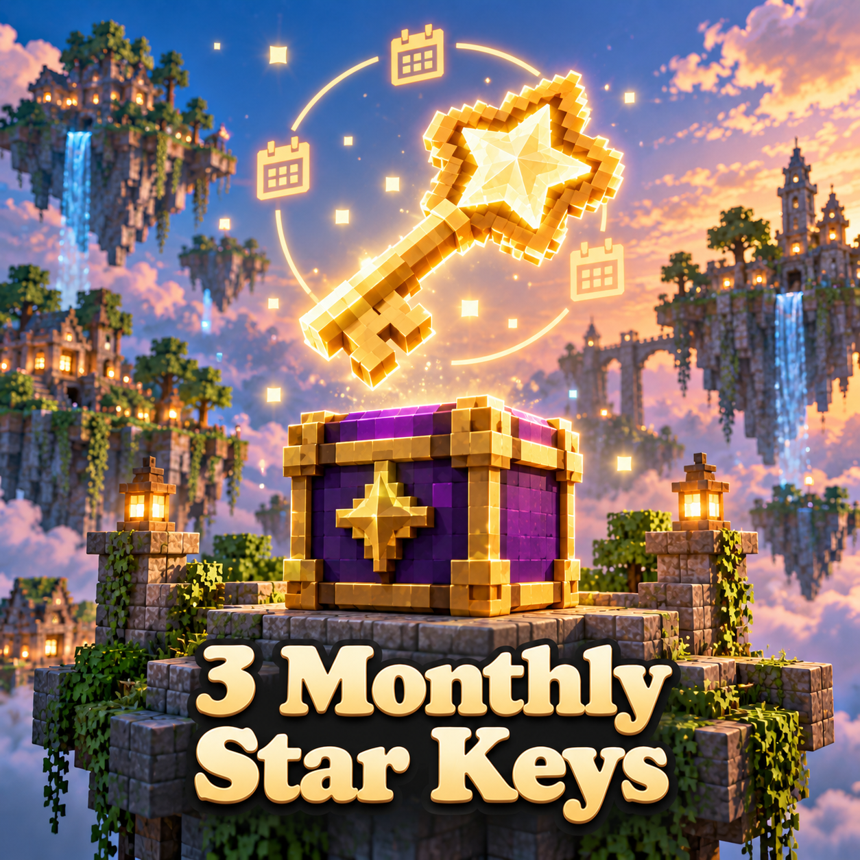 3 Monthly Star Keys
