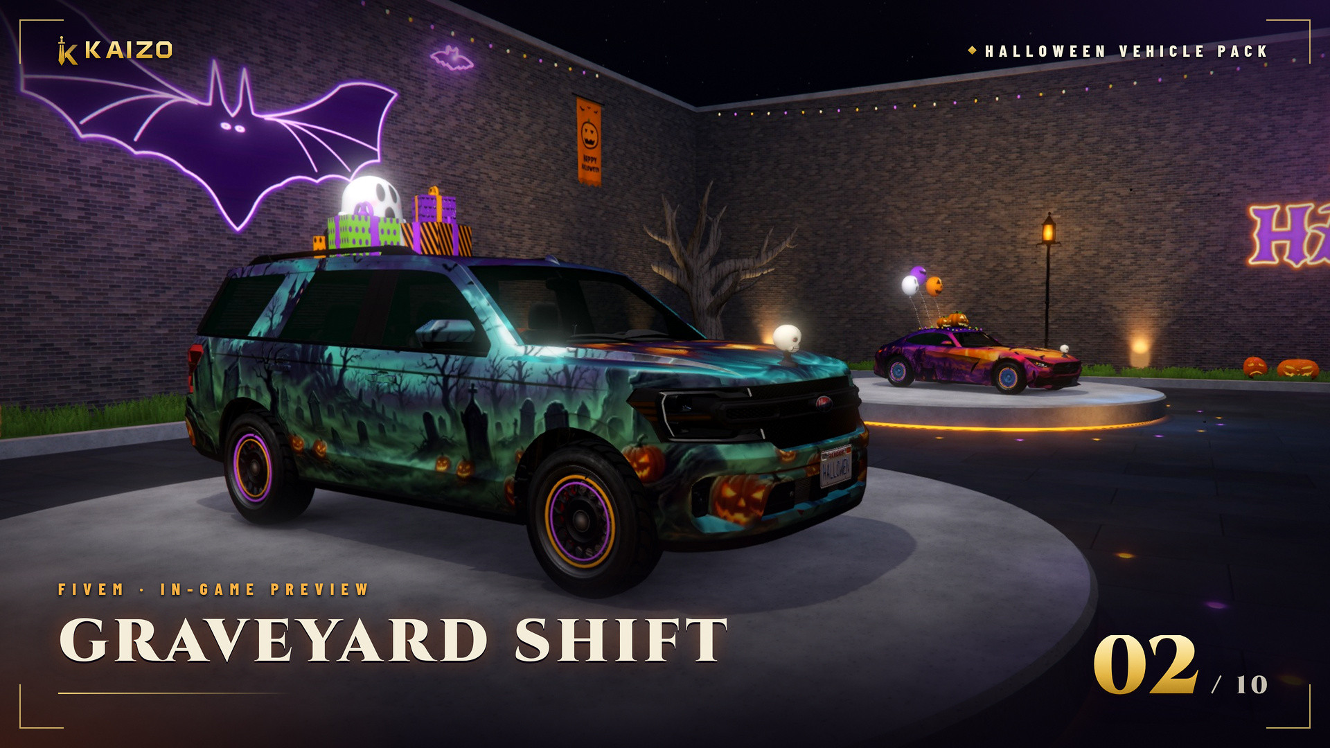 Halloween Vehicle Pack (10 Cars)