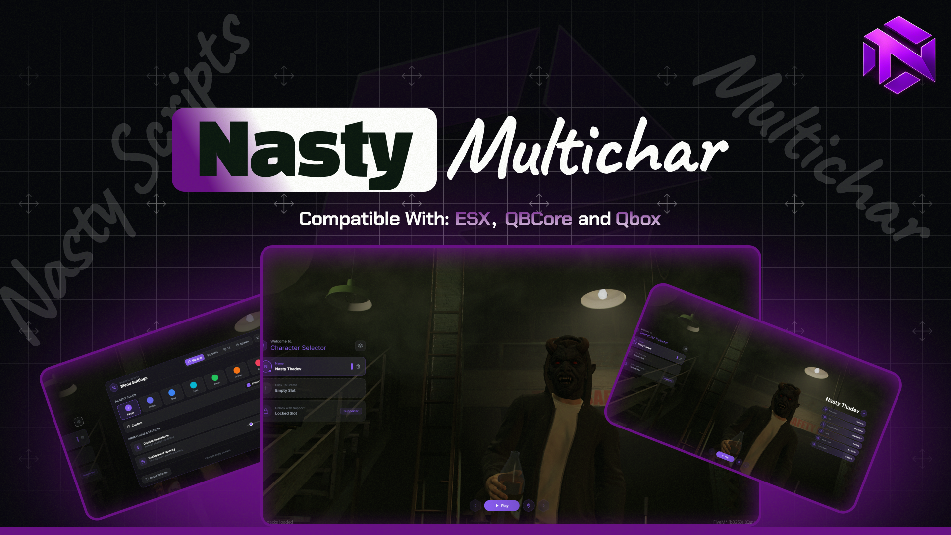 NASTY - Advanced Multicharacter (ESX ,QBX , QBCORE)