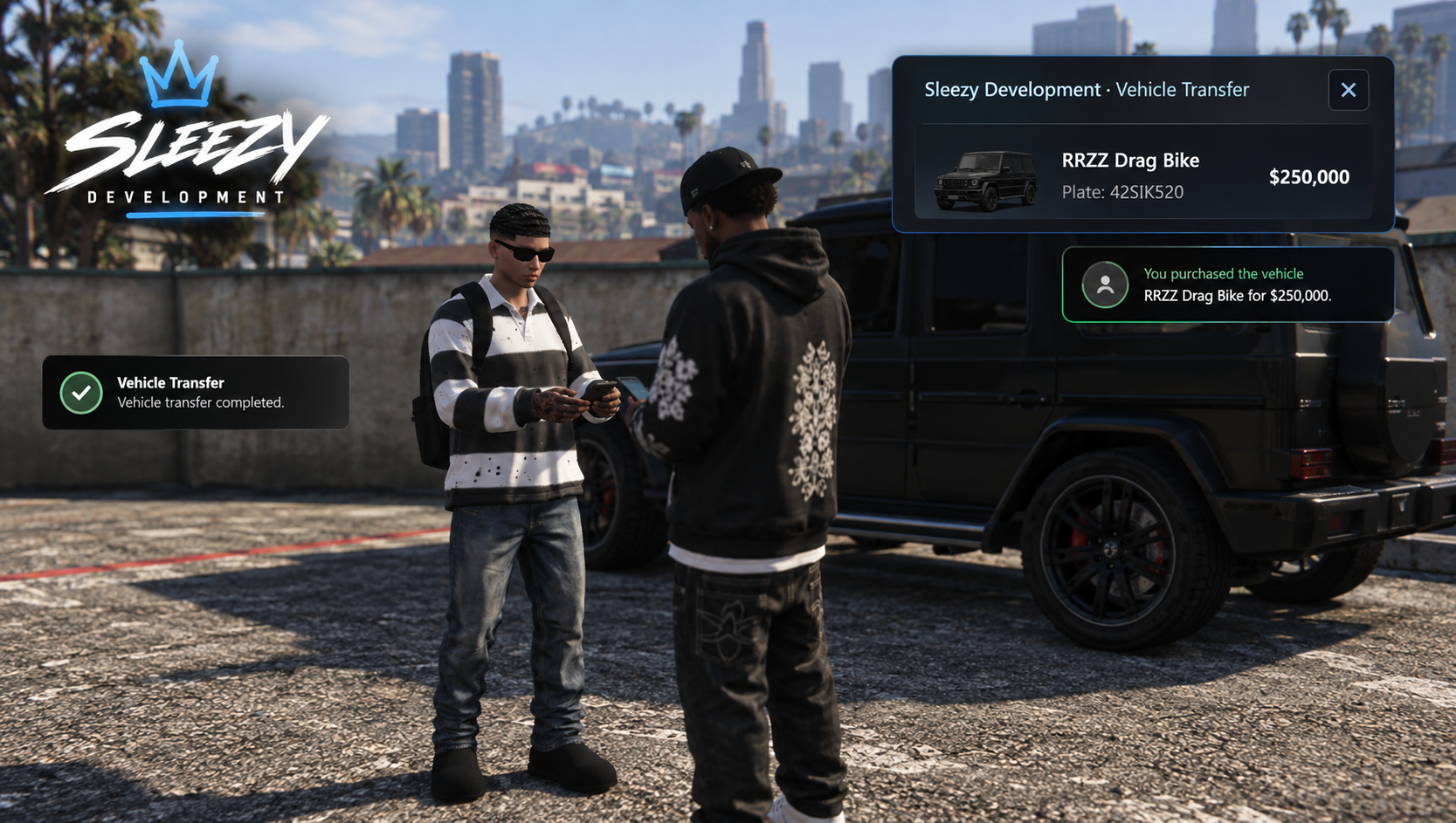 Sleezy Development • Advanced Vehicle Transfer System (QBCore & QBOX)